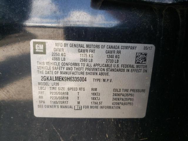 Photo 10 from auction – 2017 GMC TERRAIN SL with VIN 2GKALMEK9H6335004