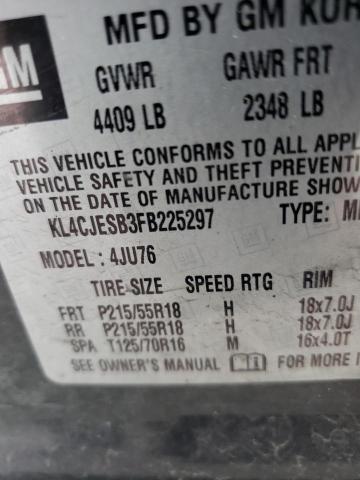 Photo 10 from auction – 2015 BUICK ENCORE with VIN KL4CJESB3FB225297