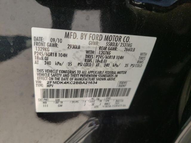 Photo 10 from auction – 2011 FORD EDGE LIMIT with VIN 2FMDK4KC2BBA21634