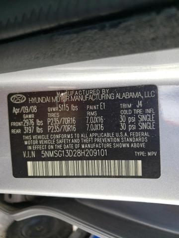 Photo 10 from auction – 2008 HYUNDAI SANTA FE G with VIN 5NMSG13D28H209101