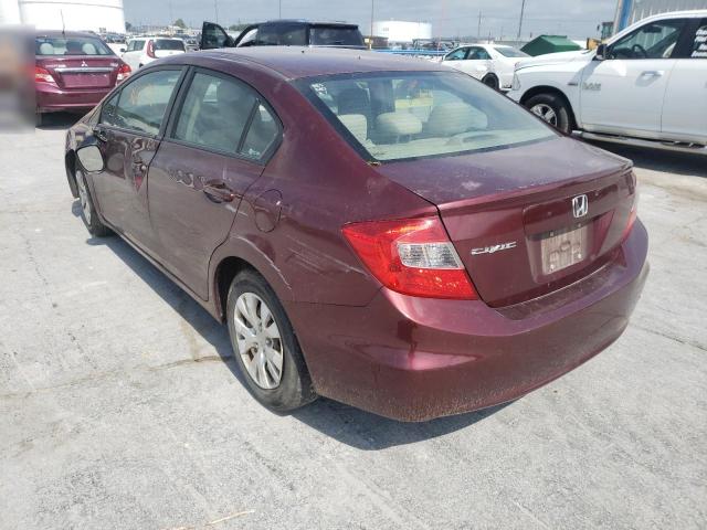 Photo 3 from auction – 2012 HONDA CIVIC LX with VIN 2HGFB2F50CH592942