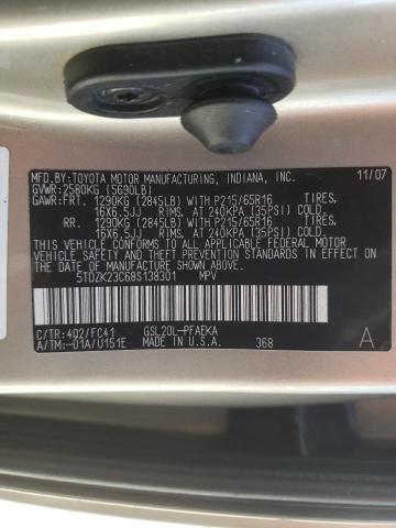 Photo 10 from auction – 2008 TOYOTA SIENNA with VIN 5TDZK23C68S138301
