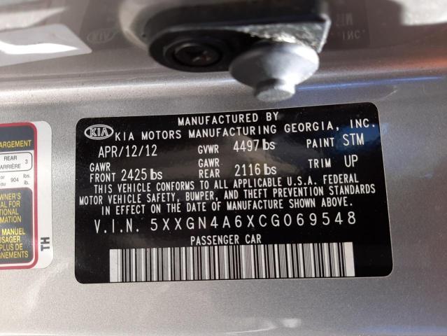 Photo 10 from auction – 2012 KIA OPTIMA EX with VIN 5XXGN4A6XCG069548