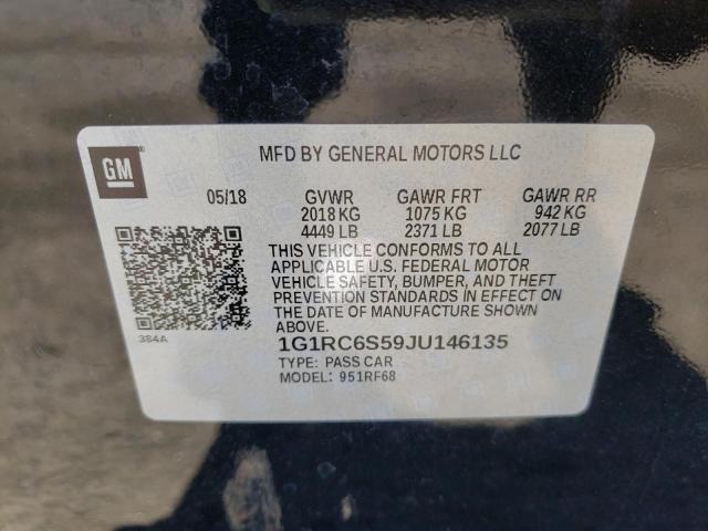 Photo 10 from auction – 2018 CHEVROLET VOLT LT with VIN 1G1RC6S59JU146135