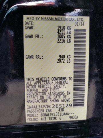 Photo 10 from auction – 2014 NISSAN ALTIMA 2.5 with VIN 1N4AL3AP7EC265129