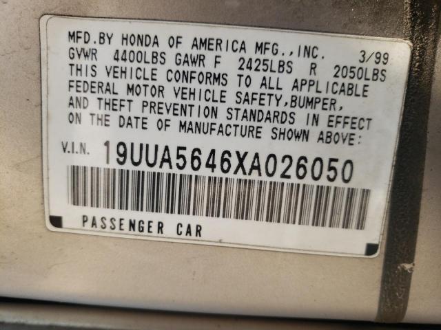 Photo 10 from auction – 1999 ACURA 3.2TL with VIN 19UUA5646XA026050