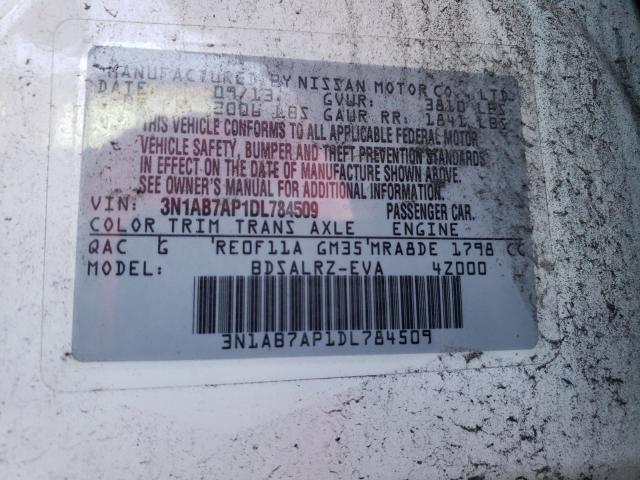 Photo 10 from auction – 2013 NISSAN SENTRA S with VIN 3N1AB7AP1DL784509