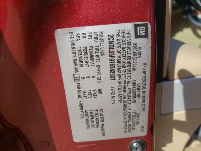 Photo 10 from auction – 2007 CHEVROLET EQUINOX LT with VIN 2CNDL63F976242357