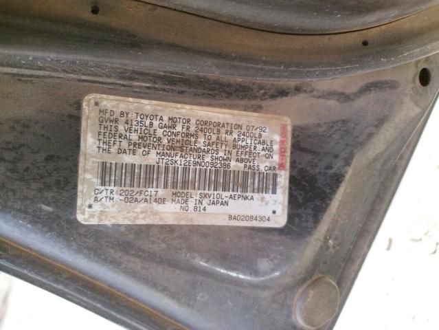 Photo 10 from auction – 1992 TOYOTA CAMRY LE with VIN JT2SK12E9N0092386