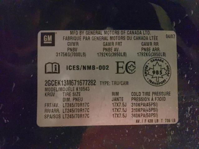 Photo 10 from auction – 2007 CHEVROLET 1500 SILVE with VIN 2GCEK13M671677282