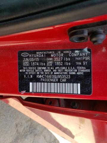 Photo 10 from auction – 2016 HYUNDAI ACCENT SE with VIN KMHCT4AE0GU953523