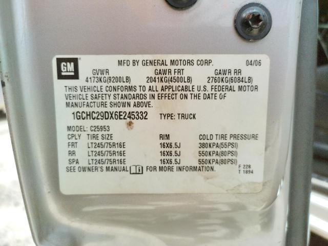 Photo 10 from auction – 2006 CHEVROLET SILVERADO with VIN 1GCHC29DX6E245332