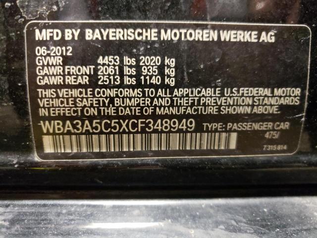 Photo 10 from auction – 2012 BMW 328 I with VIN WBA3A5C5XCF348949