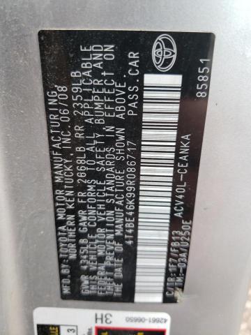 Photo 10 from auction – 2009 TOYOTA CAMRY BASE with VIN 4T4BE46K99R086717