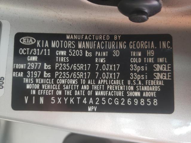 Photo 10 from auction – 2012 KIA SORENTO BA with VIN 5XYKT4A25CG269858