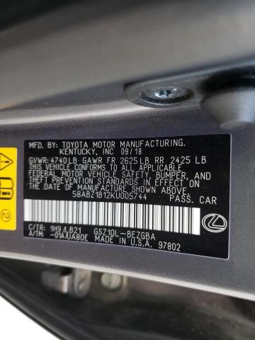 Photo 10 from auction – 2019 LEXUS ES 350 with VIN 58ABZ1B12KU005744