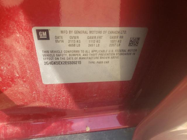 Photo 10 from auction – 2014 BUICK REGAL with VIN 2G4GK5EX2E9309215
