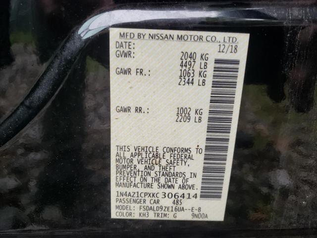 Photo 10 from auction – 2019 NISSAN LEAF S with VIN 1N4AZ1CPXKC306414