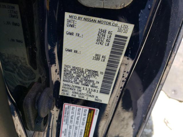 Photo 10 from auction – 2011 NISSAN ALTIMA S with VIN 1N4AL2EP0BC113581