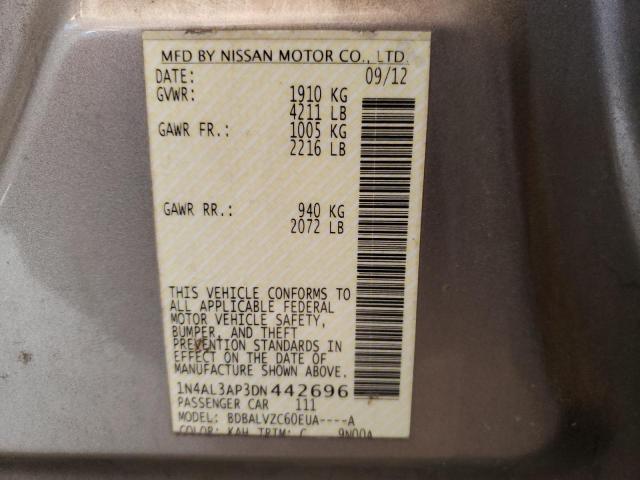 Photo 10 from auction – 2013 NISSAN ALTIMA 2.5 with VIN 1N4AL3AP3DN442696