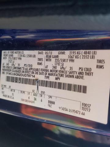 Photo 10 from auction – 2013 FORD ESCAPE SE with VIN 1FMCU9G92DUD78714