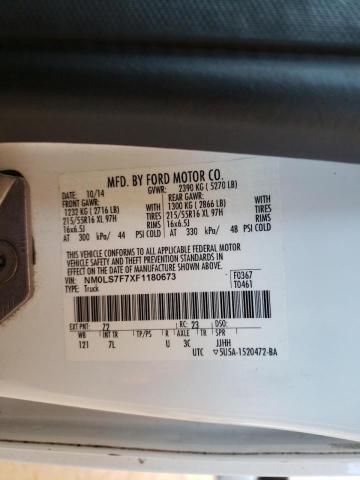 Photo 10 from auction – 2015 FORD TRANSIT CO with VIN NM0LS7F7XF1180673