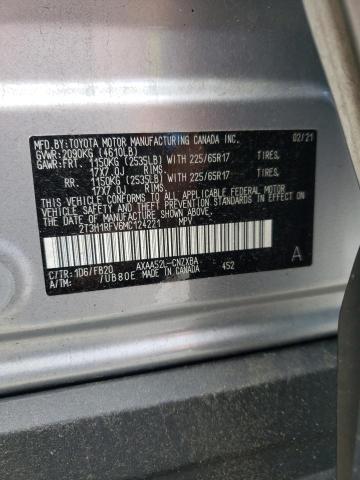 Photo 10 from auction – 2021 TOYOTA RAV4 LE with VIN 2T3H1RFV6MC124221