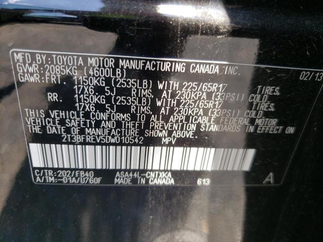 Photo 10 from auction – 2013 TOYOTA RAV4 LE with VIN 2T3BFREV5DW010542