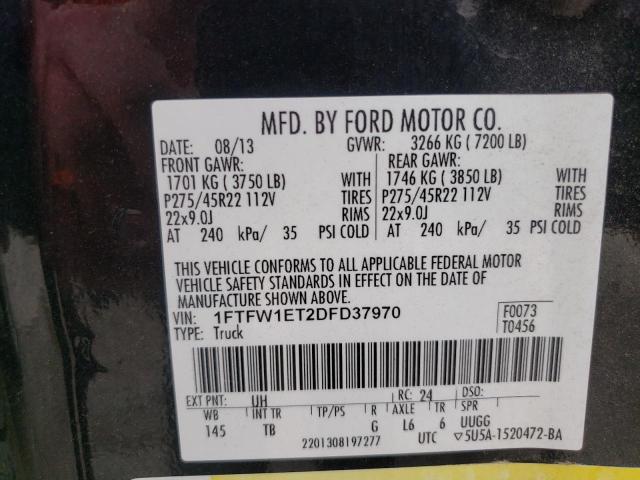 Photo 10 from auction – 2013 FORD F150 SUPER with VIN 1FTFW1ET2DFD37970