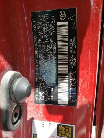 Photo 10 from auction – 2011 TOYOTA PRIUS with VIN JTDKN3DU5B0280865