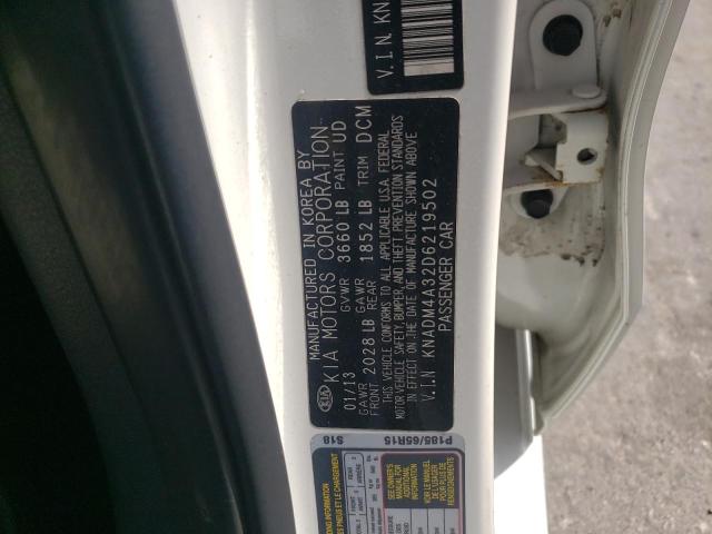 Photo 10 from auction – 2013 KIA RIO LX with VIN KNADM4A32D6219502