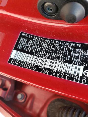 Photo 10 from auction – 2016 TOYOTA COROLLA L with VIN 5YFBURHE3GP386687