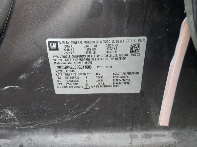 Photo 10 from auction – 2015 CHEVROLET SILVERADO with VIN 3GCUKREC6FG517603
