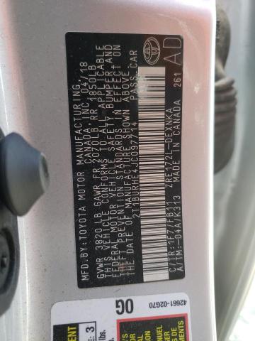Photo 10 from auction – 2018 TOYOTA COROLLA L with VIN 2T1BURHE4JC097714