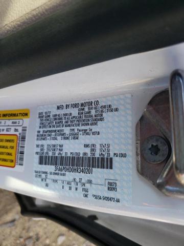 Photo 10 from auction – 2017 FORD FUSION SE with VIN 3FA6P0HD0HR340201