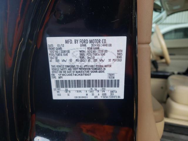 صورة رقم 10 من المزاد - 2012 FORD ESCAPE LIM مع VIN 1FMCU0E74CKB75007