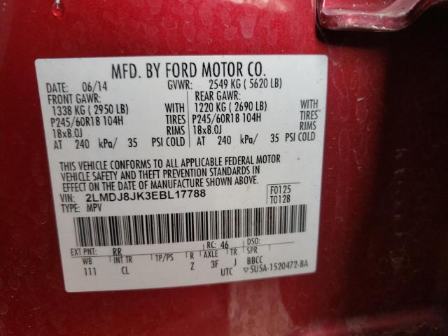 Photo 10 from auction – 2014 LINCOLN MKX with VIN 2LMDJ8JK3EBL17788