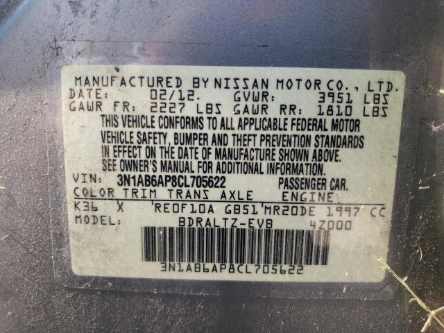 Photo 10 from auction – 2012 NISSAN SENTRA 2.0 with VIN 3N1AB6AP8CL705622