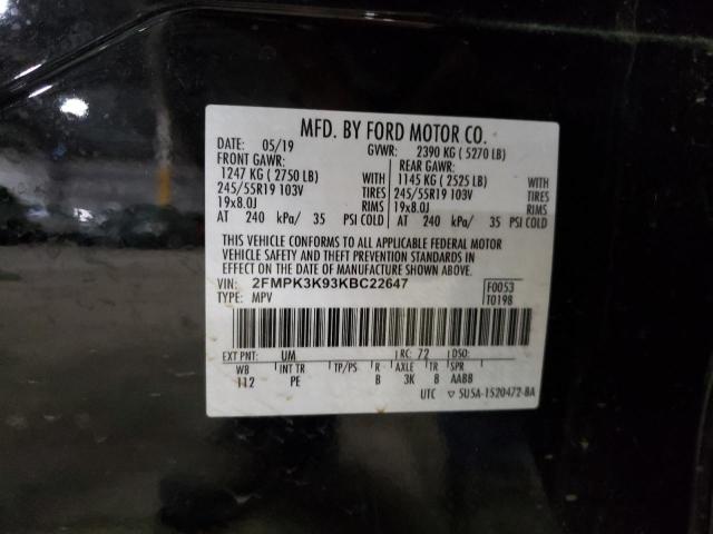 Photo 10 from auction – 2019 FORD EDGE TITAN with VIN 2FMPK3K93KBC22647