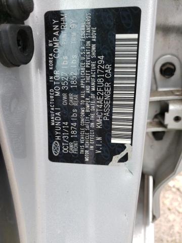 Photo 10 from auction – 2015 HYUNDAI ACCENT GLS with VIN KMHCT4AE2FU817294