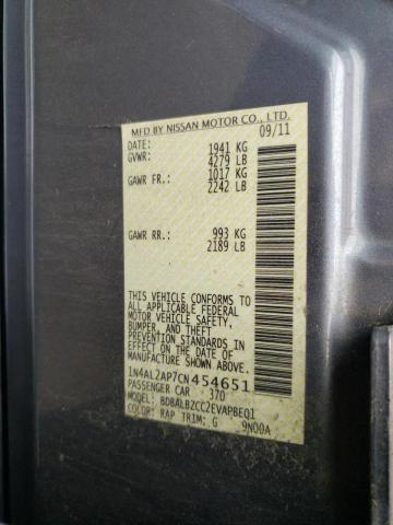 Photo 10 from auction – 2012 NISSAN ALTIMA BAS with VIN 1N4AL2AP7CN454651