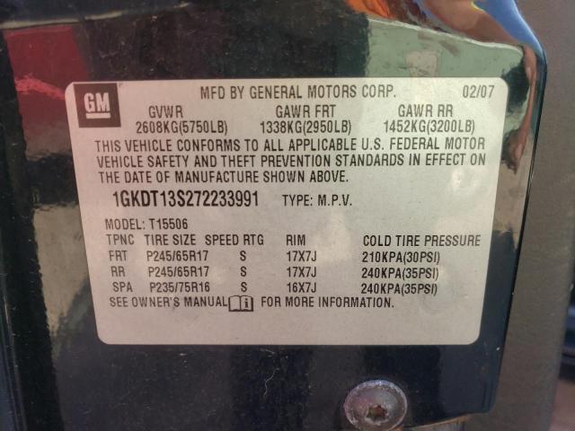 Photo 10 from auction – 2007 GMC ENVOY with VIN 1GKDT13S272233991
