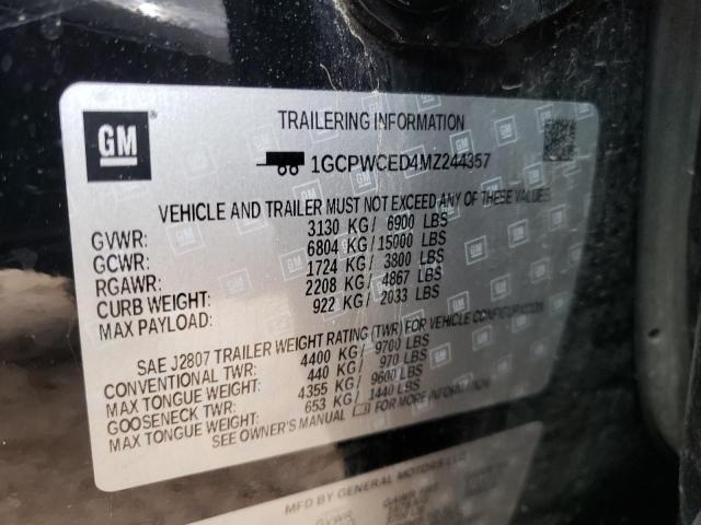 Photo 10 from auction – 2021 CHEVROLET SILVERADO with VIN 1GCPWCED4MZ244357
