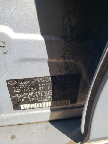 Photo 10 from auction – 2013 HYUNDAI SONATA GLS with VIN 5NPEB4AC7DH504067