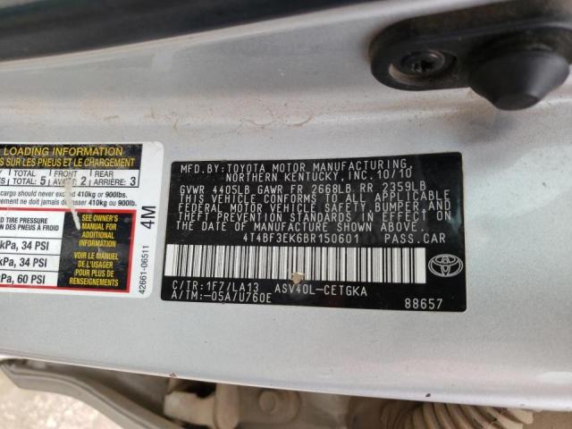Photo 10 from auction – 2011 TOYOTA CAMRY BASE with VIN 4T4BF3EK6BR150601