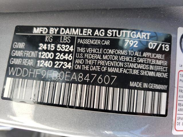 Photo 10 from auction – 2014 MERCEDES-BENZ E 400 HYBR with VIN WDDHF9FB0EA847607