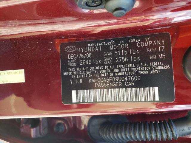 Photo 10 from auction – 2009 HYUNDAI GENESIS 4. with VIN KMHGC46F89U047609