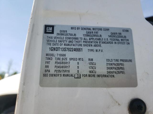 Photo 10 from auction – 2008 CHEVROLET TRAILBLAZE with VIN 1GNDT13S782246661