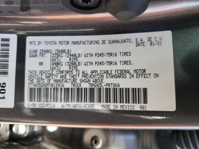Photo 10 from auction – 2021 TOYOTA TACOMA DOU with VIN 3TYAX5GN2MT012916