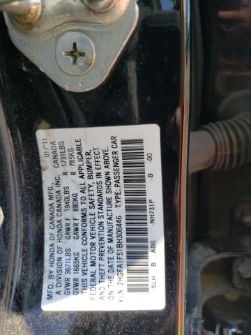 Photo 10 from auction – 2011 HONDA CIVIC LX with VIN 2HGFA1F51BH306446